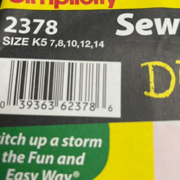 Simplicity Sewing Patterns for Dummies 2378 Girls Tunic Top Shorts Dress 2010 u - Picture 2 of 5